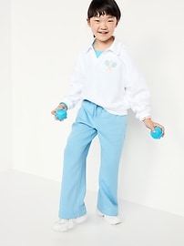 View large product image 3 of 4. Favorite Fleece High-Waisted Wide-Leg Sweatpants for Girls