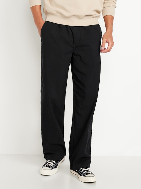 Vintage Baggy Parachute Pants - Black
