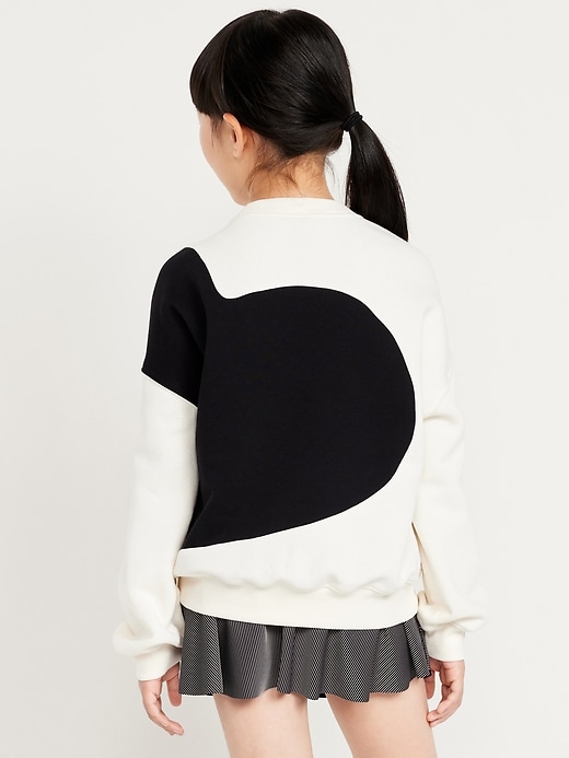 View large product image 2 of 4. Oversized Graphic Tunic Sweatshirt for Girls
