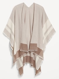Image number 2 showing, Flannel Fringe Poncho