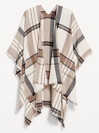 Image number 2 showing, Flannel Fringe Poncho