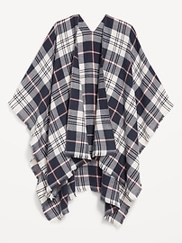 L'image numéro 2 présente Poncho en flanelle à franges.