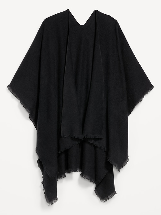 L'image numéro 2 présente Poncho en flanelle à franges.