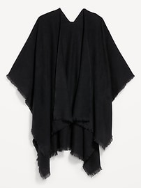 L'image numéro 2 présente Poncho en flanelle à franges.