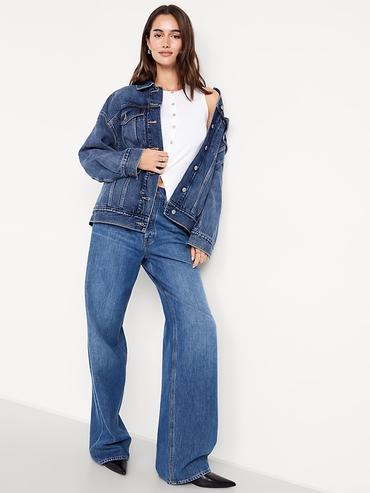Image number 3 showing, Oversized Jean Trucker Jacket