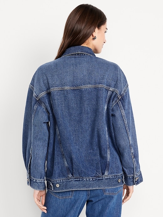 Image number 2 showing, Oversized Jean Trucker Jacket