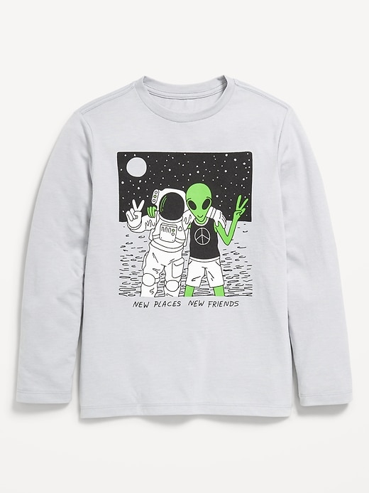 Image number 1 showing, Long-Sleeve Graphic T-Shirt for Boys