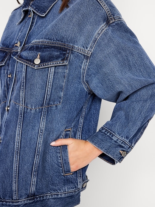 Image number 6 showing, Oversized Jean Trucker Jacket