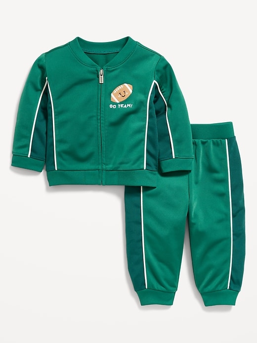 Image number 2 showing, Full-Zip Embroidered Jacket and Joggers Set for Baby