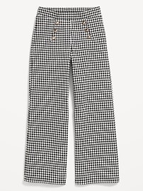 Image number 4 showing, High-Waisted Straight-Leg Sailor Pants for Girls