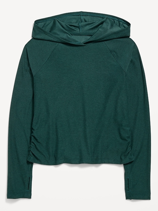 Image number 1 showing, CloudMotion Side-Ruched Performance Hoodie for Girls