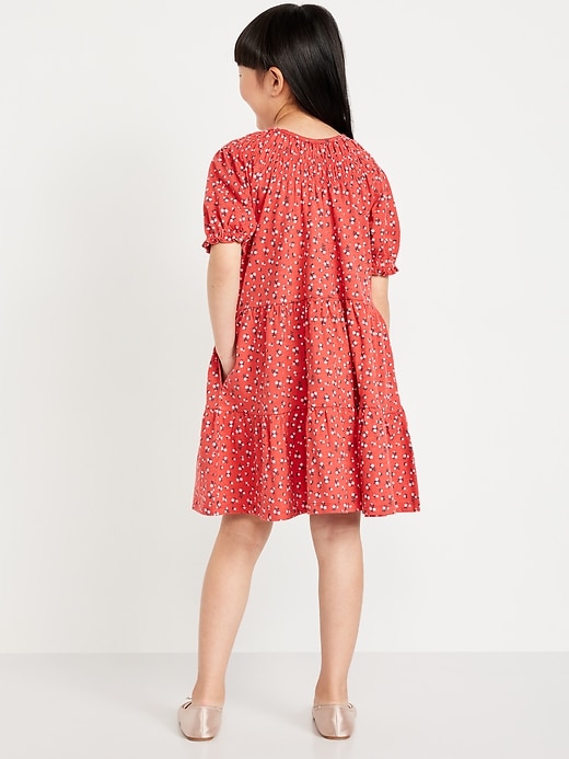 View large product image 2 of 3. Printed Short-Sleeve Swing Dress for Girls