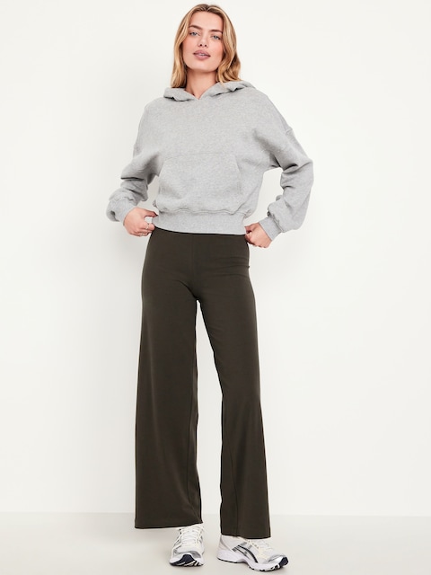 High-Waisted Fashion Wide-Leg Leggings - Green