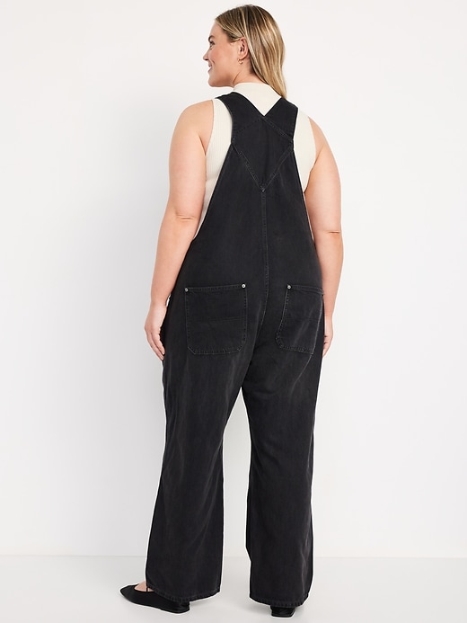 Image number 7 showing, Baggy Wide-Leg Jean Overalls