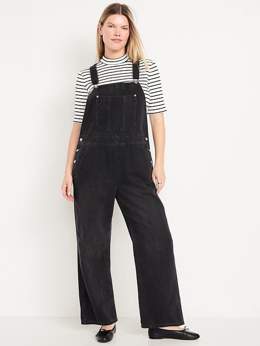 Image number 4 showing, Baggy Wide-Leg Jean Overalls