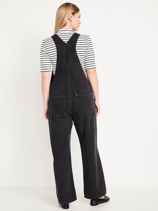 Image number 5 showing, Baggy Wide-Leg Jean Overalls