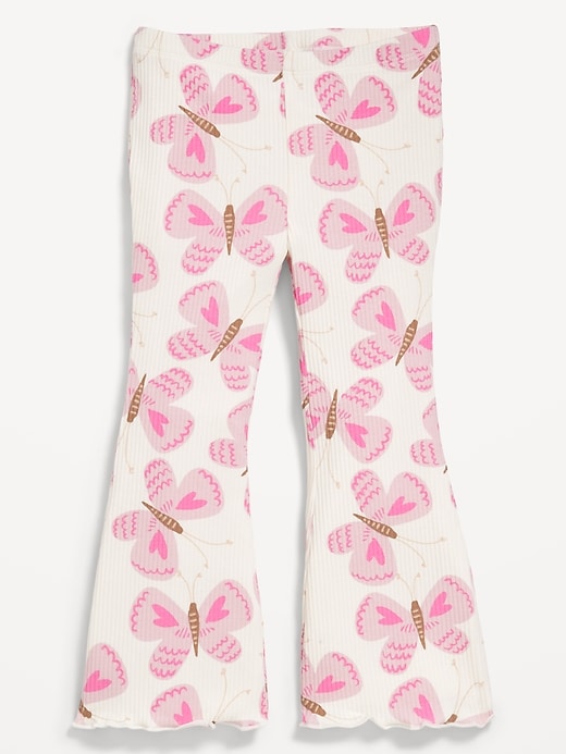 Image number 1 showing, Printed Ribbed Flare Leggings for Toddler Girls