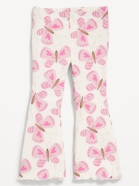 Image number 1 showing, Printed Ribbed Flare Leggings for Toddler Girls