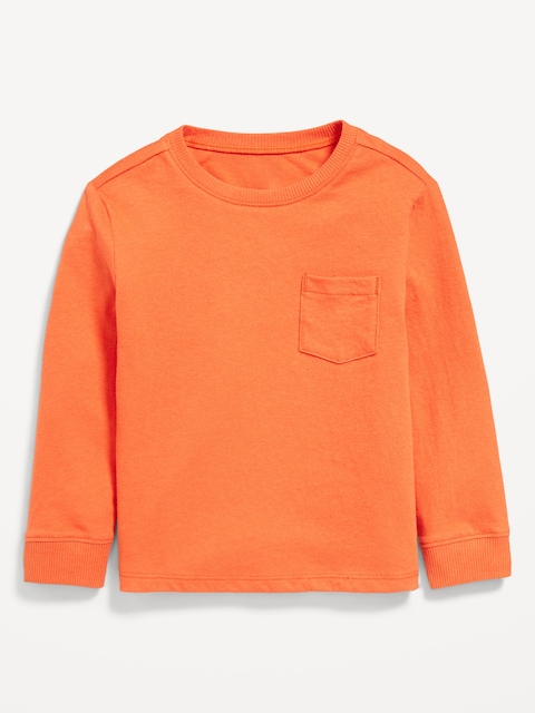 T-shirt à poche à manches longues pour tout-petit garçon