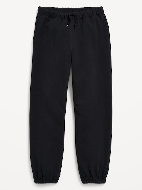 Pantalon de jogging rétro à taille haute pour Fille - Noir