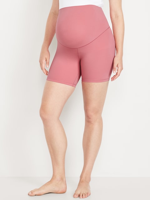 Maternity Full Panel StudioSmooth Biker Shorts -- 6-inch inseam