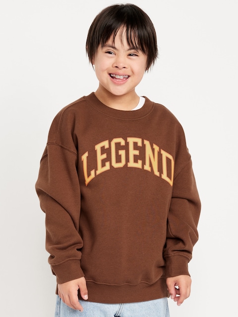 Favorite Fleece Oversized Graphic Fleece Sweatshirt for Boys