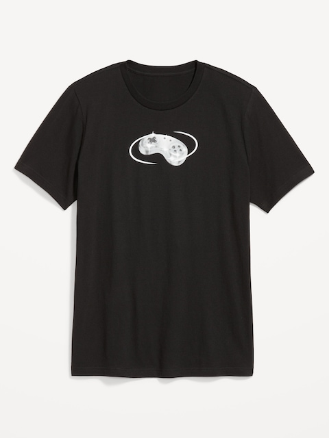 Graphic Crew-Neck T-Shirt - Black Jack