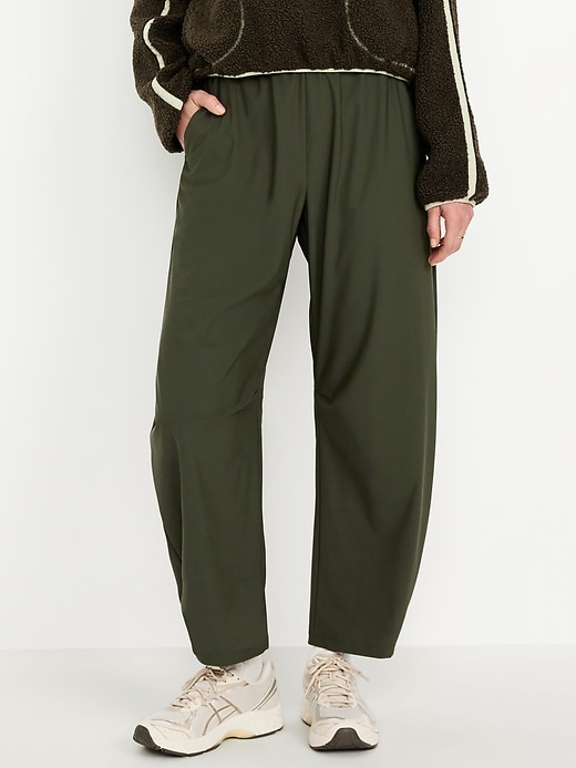 Image number 1 showing, High-Waisted SleekTech Barrel Ankle Pants