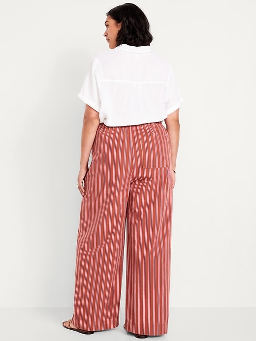 Image number 7 showing, High-Waisted Poplin Super Wide-Leg Pants