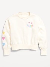 Image number 2 showing, Favorite Fleece Oversized Graphic Sweatshirt for Girls