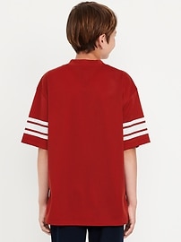 Image number 2 showing, Oversized Boxy Mesh Graphic T-Shirt for Boys