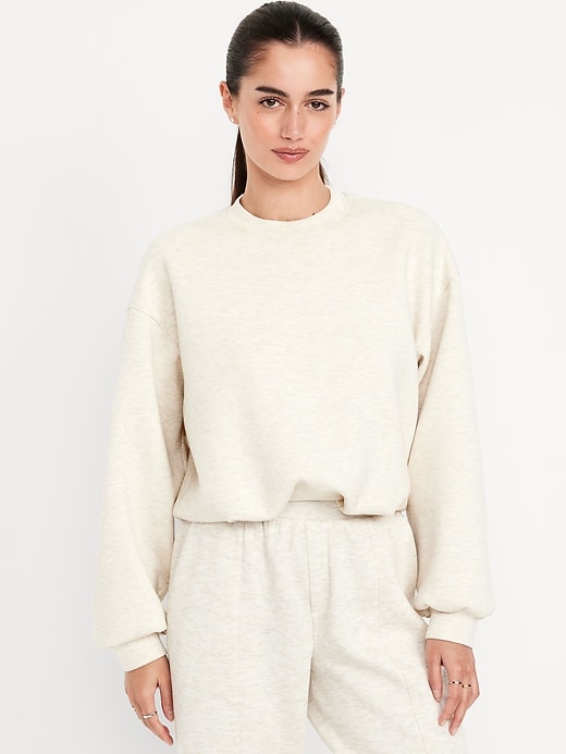 Image number 1 showing, Bounce Fleece Bubble-Hem Sweatshirt