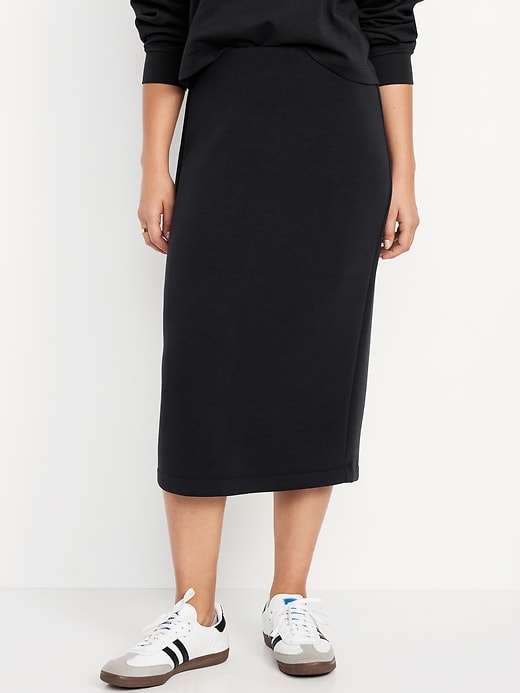 Image number 8 showing, Extra High-Waisted Bounce Fleece Midi Skirt