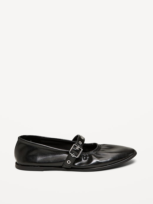 L'image numéro 6 présente Ballerines Charles IX en similicuir à effet froissé
