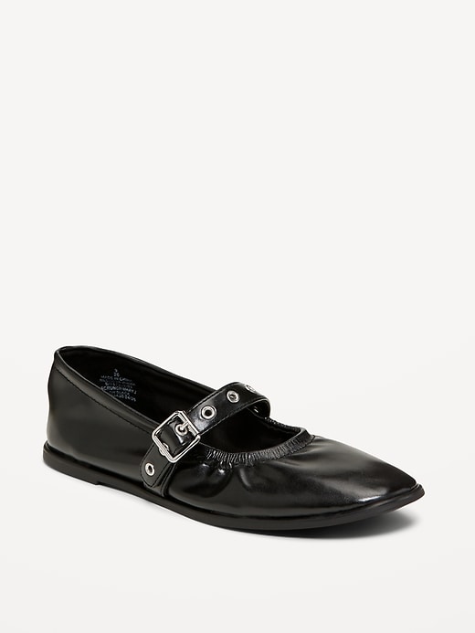L'image numéro 1 présente Ballerines Charles IX en similicuir à effet froissé