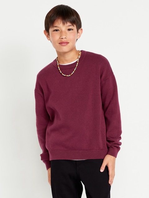 Crew-Neck Sweater for Boys - Red