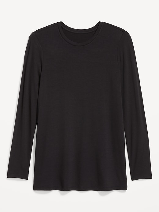 Image number 8 showing, Luxe Long-Sleeve Crew-Neck Tunic