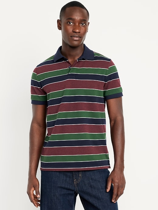Image number 1 showing, Classic Fit Striped Pique Polo
