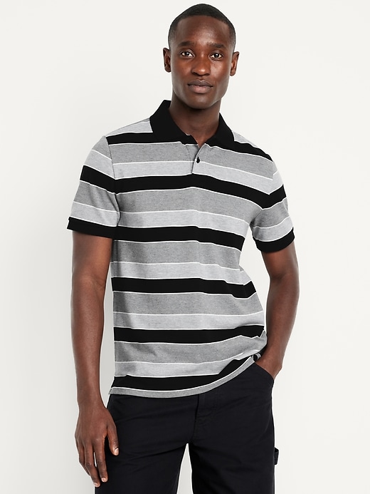 Image number 1 showing, Classic Fit Striped Pique Polo