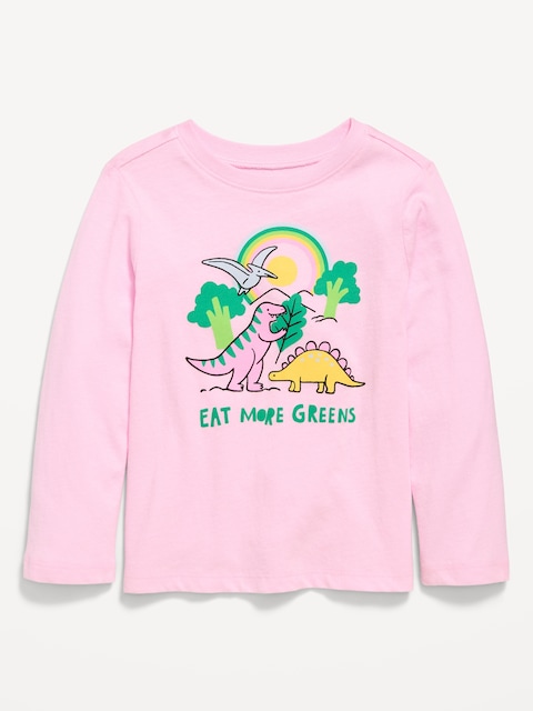 T-shirt à imprimé à manches longues pour toute-petite fille - Laurier Rose