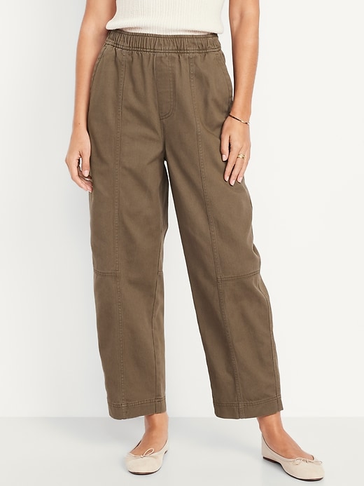 Image number 2 showing, High-Waisted Barrel Ankle Pants
