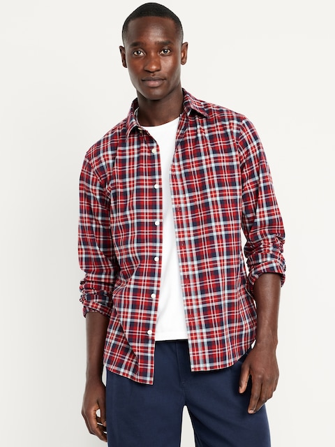 Slim Fit Printed Everyday Shirt - Red
