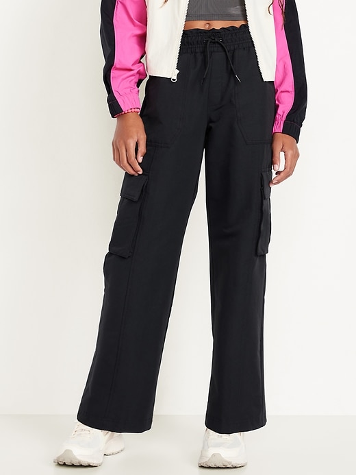 View large product image 1 of 4. High-Waisted Cargo Wide-Leg Performance Pants for Girls