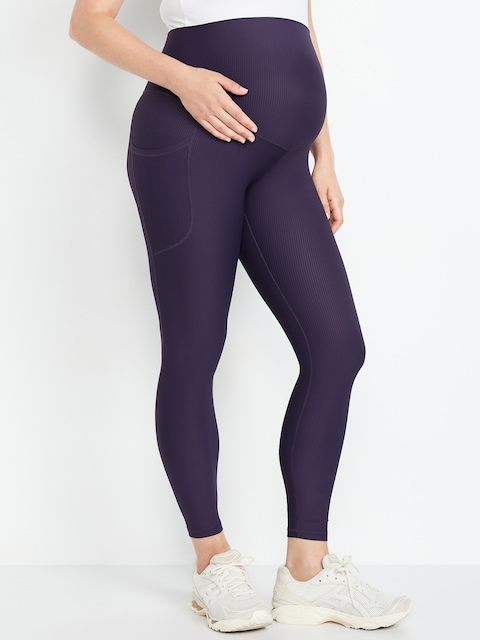 Maternity Full Panel PowerSoft 7/8 Rib Leggings
