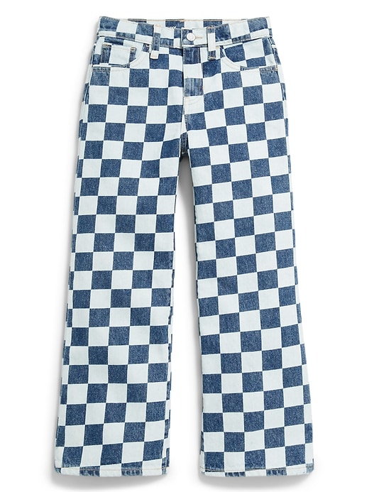 Image number 4 showing, Printed Baggy Wide-Leg Jeans for Girls