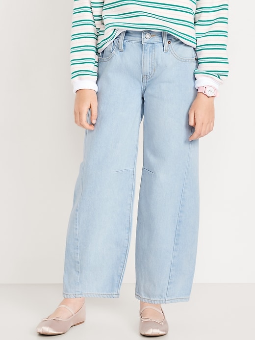 View large product image 1 of 5. Super Baggy Barrel-Leg Jeans for Girls