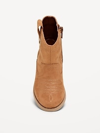 Image number 2 showing, Faux-Suede Side-Zip Western Boots for Toddler Girls