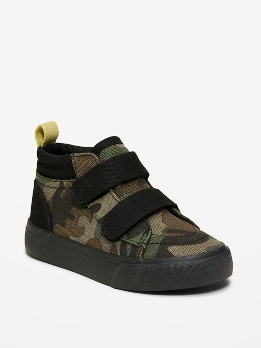 Image number 1 showing, Double Secure-Strap High-Top Sneakers for Toddler Boys
