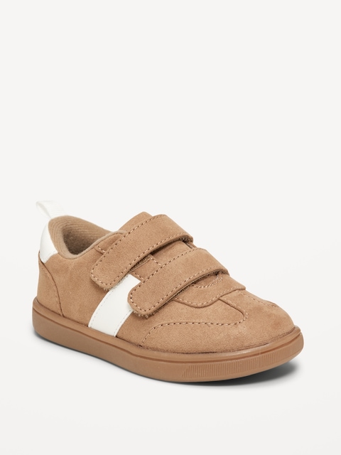 Chaussures de sport en suédine à fermeture velcro double pour tout-petit garçon