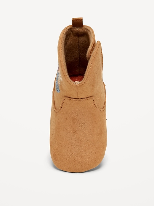 L'image numéro 2 présente Bottines Western à broderies en suédine pour bébé